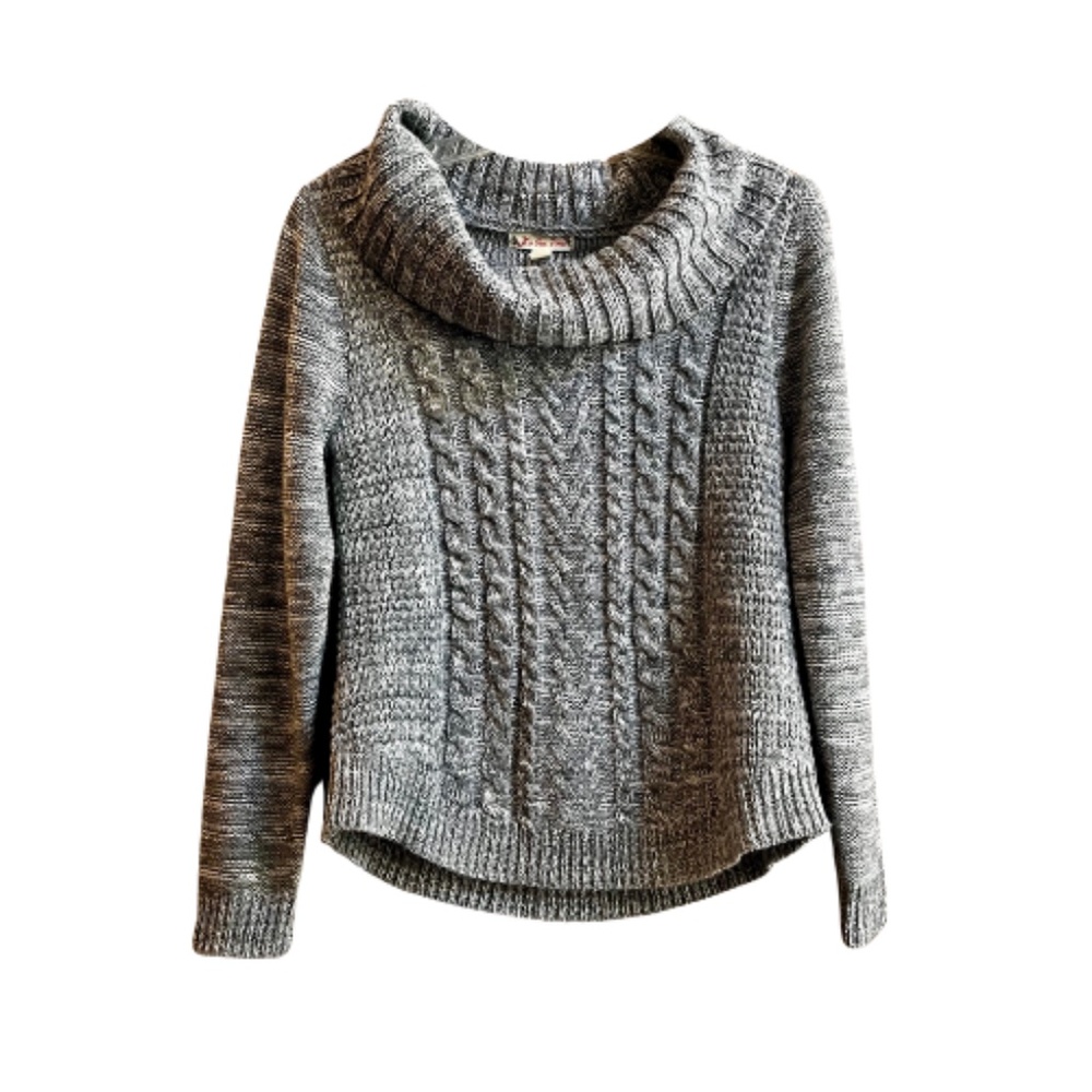 It's Our Time Gray Cowl Neck Sweater. Size S